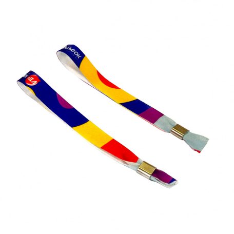 Textil karszalag színes nyomással - ALU gyűrűvel