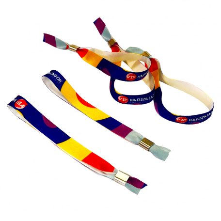 Textil karszalag színes nyomással - ALU gyűrűvel