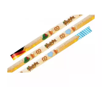   Textil karszalag színes szatén mintás 15mm - Oktoberfest pereces - műanyag önzáró gyűrűvel