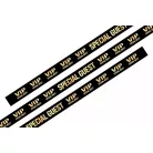 Textil karszalag VIP Special Guest mintás - önzáró műanyag gyűrűvel