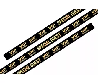   Textil karszalag VIP Special Guest mintás - önzáró műanyag gyűrűvel