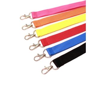   Bordázott Nyakpánt felirat nélküli színes 20x900mm - Csepp Karabínerrel