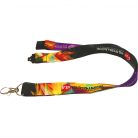 Bordázott Nyakpánt feliratos 20x900mm - Karabínerrel és biztonsági szakító csattal