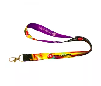   Bordázott Nyakpánt 2 oldalon színes felirattal 20x900mm - Csepp Karabínerrel