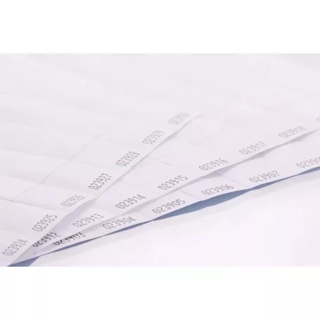 Tyvek 1" karszalagok Színes nyomással, ellenőrzőszelvénnyel (STUB-os)