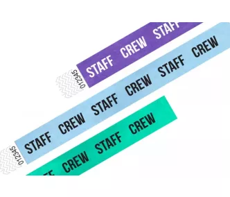 Tyvek 1 karszalag MINTÁS - STAFF CREW