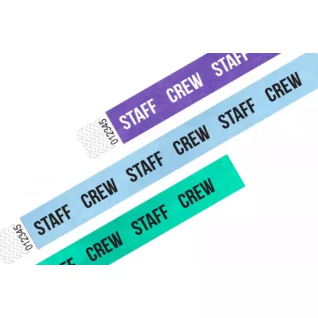 Tyvek 1 karszalag MINTÁS - STAFF CREW
