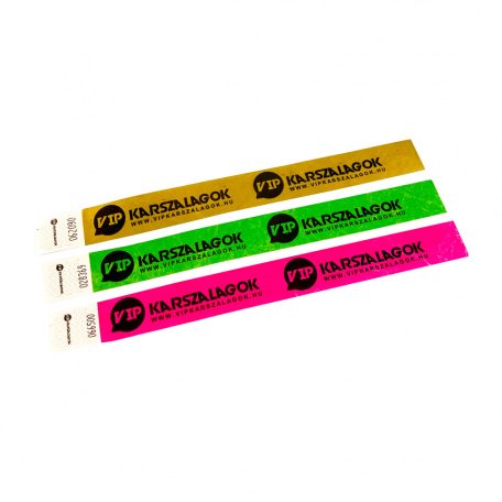 Tyvek 1 karszalag tartós, sorszámozott és vízálló - FEKETE felirattal (TOP Minőség)