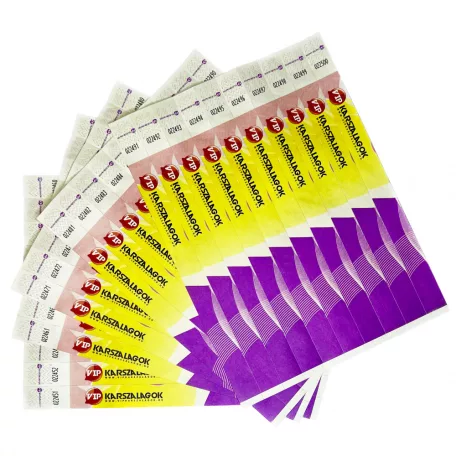 Tyvek 3/4" karszalagok Színes nyomással