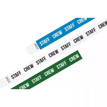 Tyvek 3/4 karszalag MINTÁS - STAFF CREW