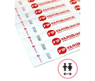 Tyvek 3/4" karszalag - Gyerek méret (20cm)- Felirattal