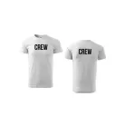 Unisex környakú póló CREW felirattal