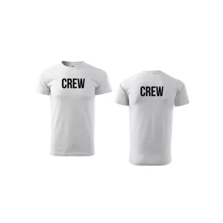 Unisex környakú póló CREW felirattal