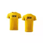Unisex környakú póló CREW felirattal