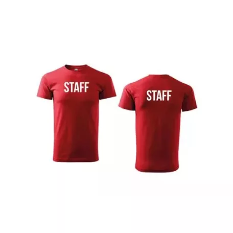 Unisex környakú póló STAFF felirattal