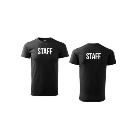 Unisex környakú póló STAFF felirattal