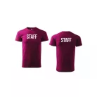 Unisex környakú póló STAFF felirattal