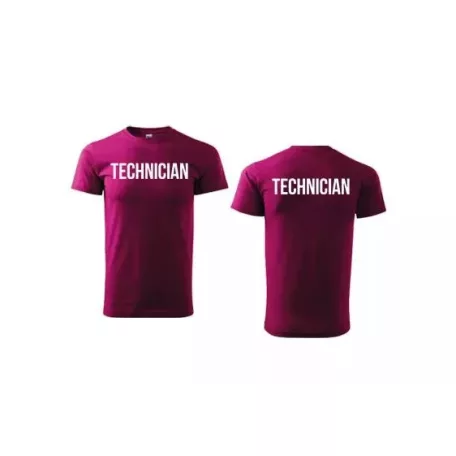 Unisex környakú póló TECHNICIAN felirattal