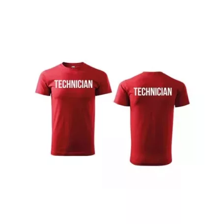 Unisex környakú póló TECHNICIAN felirattal